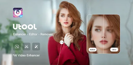 AI Video Enhancer - Utool background